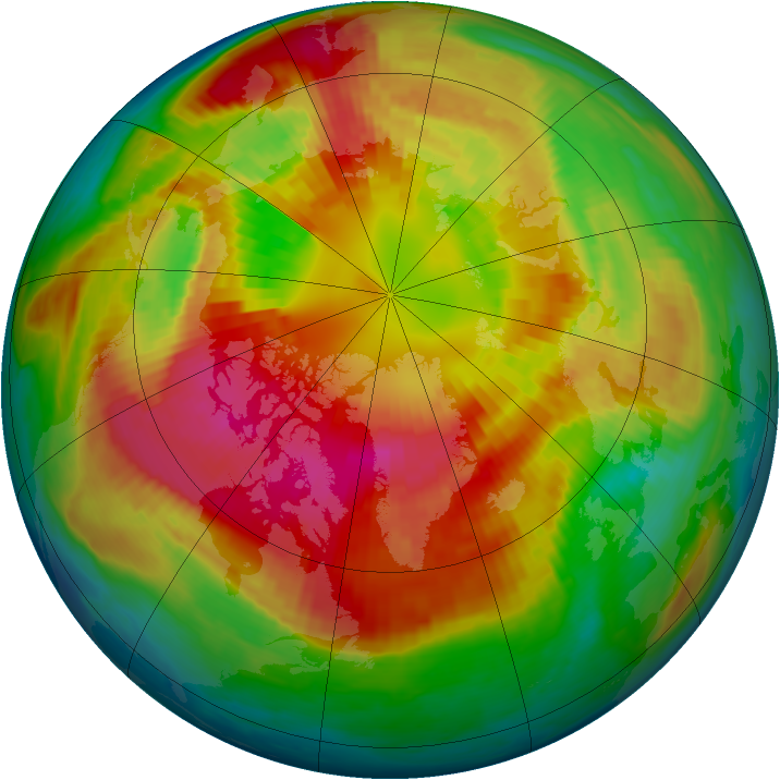 Arctic ozone map for 08 March 2002